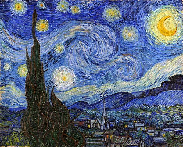 Starry Night, 1889 - Canvas Print Vincent van Gogh
