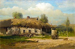 Landscape with a Hut, 1866 by Alexey Savrasov | Giclée Canvas Print
