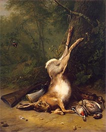 Still Life with a Hare, 1844 by Barend Cornelius Koekkoek | Giclée Canvas Print