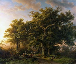 Forest Scene, 1848 by Barend Cornelius Koekkoek | Giclée Canvas Print