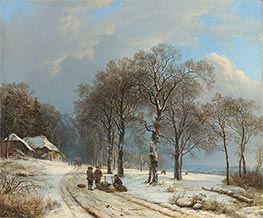Winter Landscape, c.1835/38 by Barend Cornelius Koekkoek | Giclée Canvas Print
