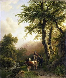 Italian Landscape, 1848 by Barend Cornelius Koekkoek | Giclée Canvas Print