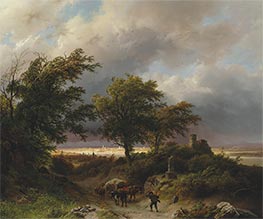 A Wooded Landscape, 1847 by Barend Cornelius Koekkoek | Giclée Canvas Print