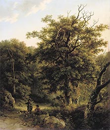 A Sportsman and Woodgatherers in the Forest, 1836 by Barend Cornelius Koekkoek | Giclée Canvas Print
