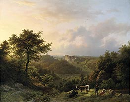 The Stronghold Hollenfels, Luxembourg, 1847 by Barend Cornelius Koekkoek | Giclée Canvas Print