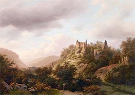 View of Larochette Castle, 1848 by Barend Cornelius Koekkoek | Giclée Canvas Print