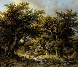 Oak Forest, 1856 by Barend Cornelius Koekkoek | Giclée Canvas Print