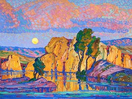 Late Moon Rising (Wild Horse Creek), 1923 by Birger Sandzén | Giclée Canvas Print
