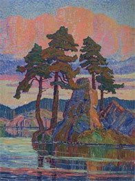 Lake at Sunset, Colorado, 1921 by Birger Sandzén | Giclée Canvas Print
