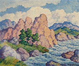 Mountain Stream, Boulder Canyon, Colorado, 1950 by Birger Sandzén | Giclée Canvas Print