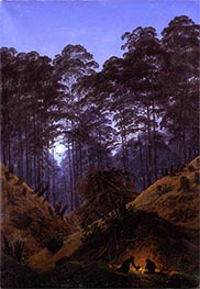 Forest by moonlight, c.1823/30 by Caspar David Friedrich | Giclée Canvas Print