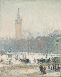 Snowstorm, Madison Square, c.1890 by Hassam | Giclée Canvas Print