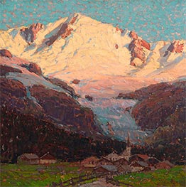 Village below Mont Blanc, Undated by Edgar Alwin Payne | Giclée Canvas Print