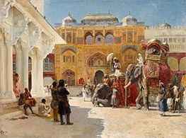 The Arrival of Prince Humbert, the Rajah, at the Palace of Amber, c.1888 by Edwin Lord Weeks | Giclée Canvas Print