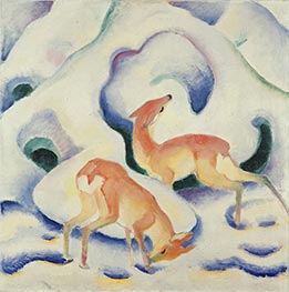 Deer in the Snow II, 1911 by Franz Marc | Giclée Canvas Print