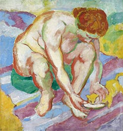 Nude with Cat, 1910 by Franz Marc | Giclée Canvas Print