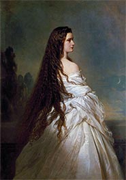 Empress Elisabeth with Loose Hair in a Neglige, 1865 by Franz Xavier Winterhalter | Giclée Canvas Print