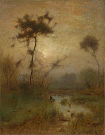 A Silver Morning, 1886 by George Inness | Giclée Canvas Print