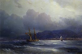 Trebizond from the Sea, 1856 by Aivazovsky | Giclée Canvas Print