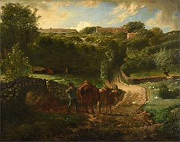 The Cousin Hamlet at Greville, 1854 by Millet | Giclée Canvas Print
