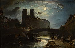 Notre-Dame in the Moonlight, 1854 by Jongkind | Giclée Canvas Print
