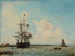 Marine. The Grand Canal of Dordrecht, 1866 by Jongkind | Giclée Canvas Print