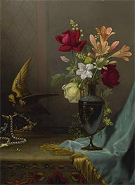 Vase of Mixed Flowers with a Dove, c.1871/80 by Martin Johnson Heade | Giclée Canvas Print