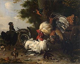The War in the Chicken Yard, 1668 by Melchior d'Hondecoeter | Giclée Canvas Print