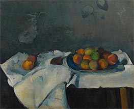 Still Life: Plate of Peaches, c.1879/80 by Cezanne | Giclée Canvas Print