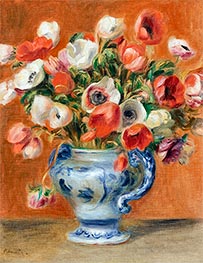 Vase with Anemones, 1890 by Renoir | Giclée Canvas Print
