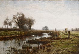 Late Afternoon, Dachau Moor, 1885 by Theodore Clement Steele | Giclée Canvas Print
