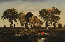 The Pond, c.1842/43 by Theodore Rousseau | Giclée Canvas Print